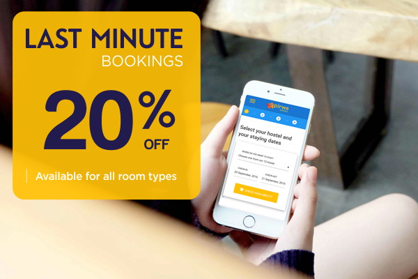 Promotion of Last Minute Bookings - 20% Off