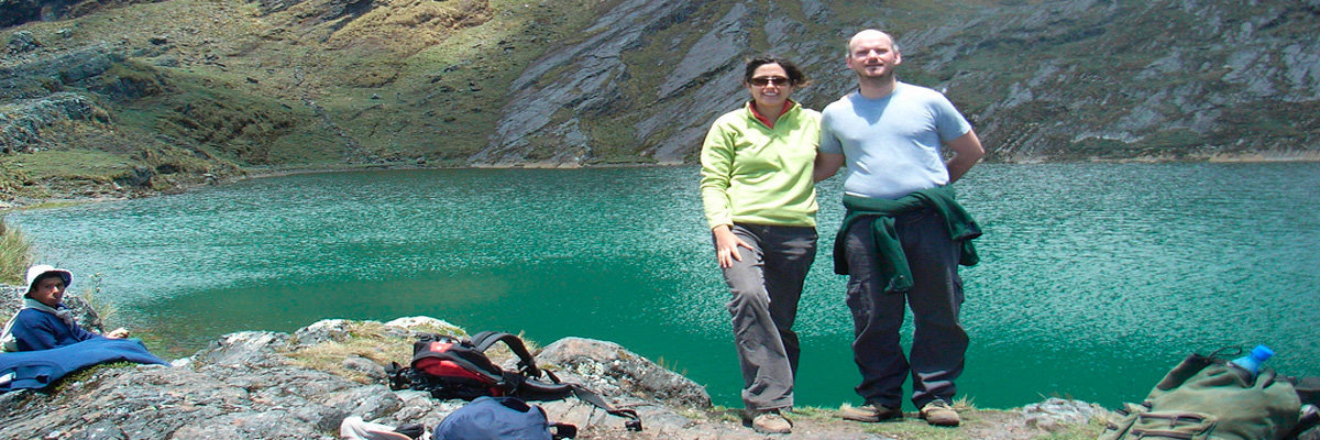 Caminhada para a Lagoa Glaciar en La Paz