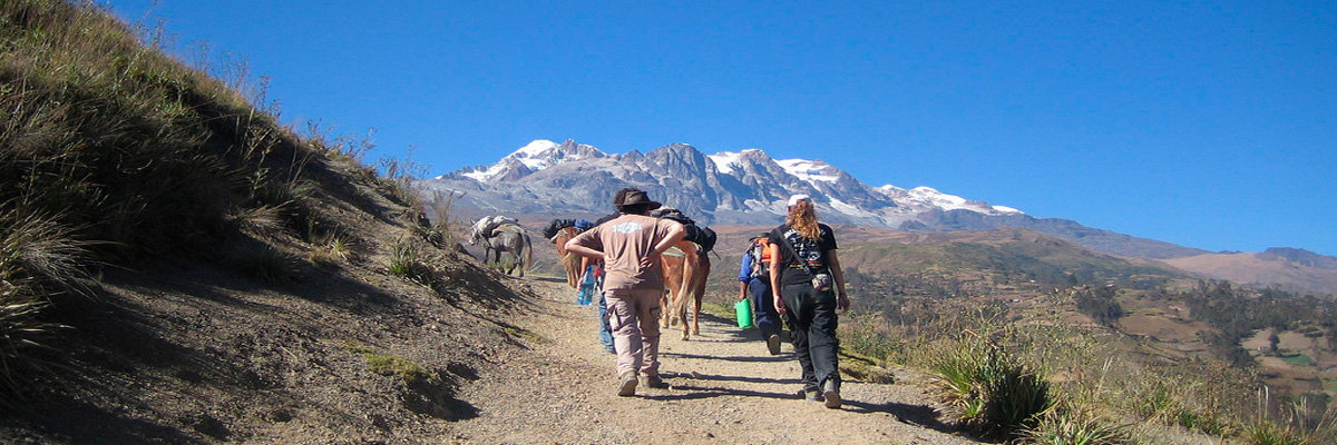 Caminhada para a Lagoa Glaciar en La Paz